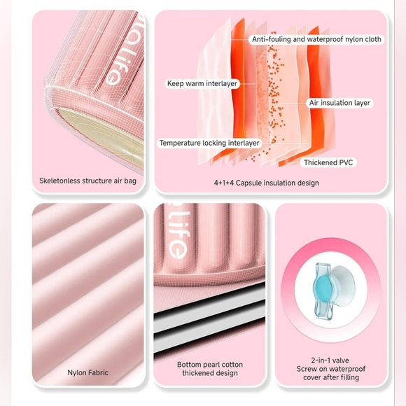 Pink Inflatable Hot Tub - Picture 4 of 7